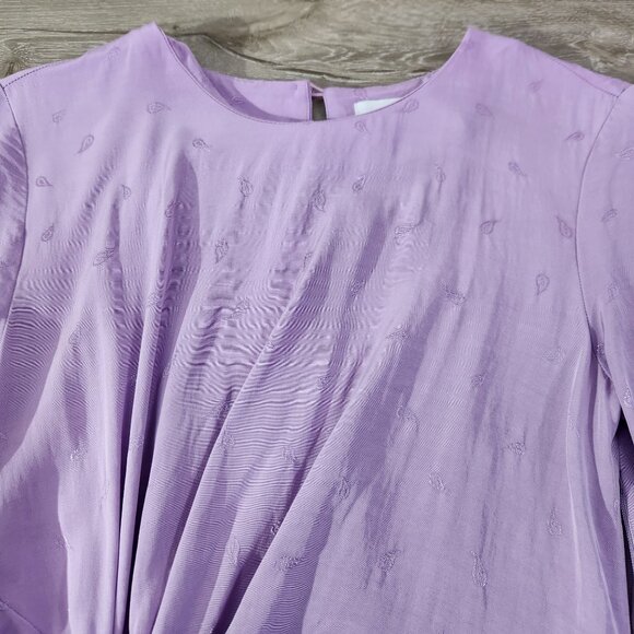 Paris Atelier & Other Stories Lavender Midi Dress With Knot Detail Womens Size 2 - Picture 7 of 16
